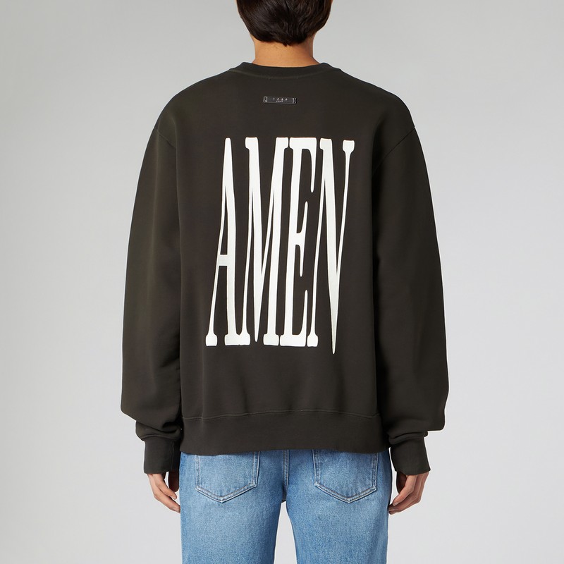 1989 Studio Cross And Amen Print Sweatshirt In Brown