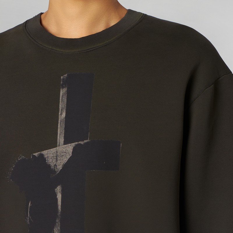 1989 Studio Cross And Amen Print Sweatshirt In Brown