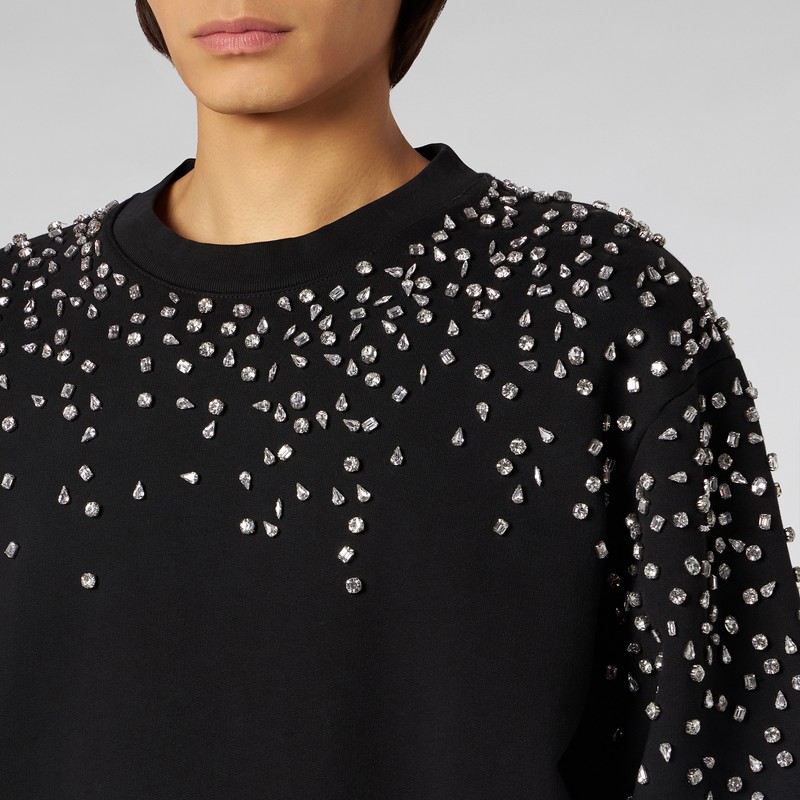 1989 Studio Crystal Embellished Sweatshirt In Black