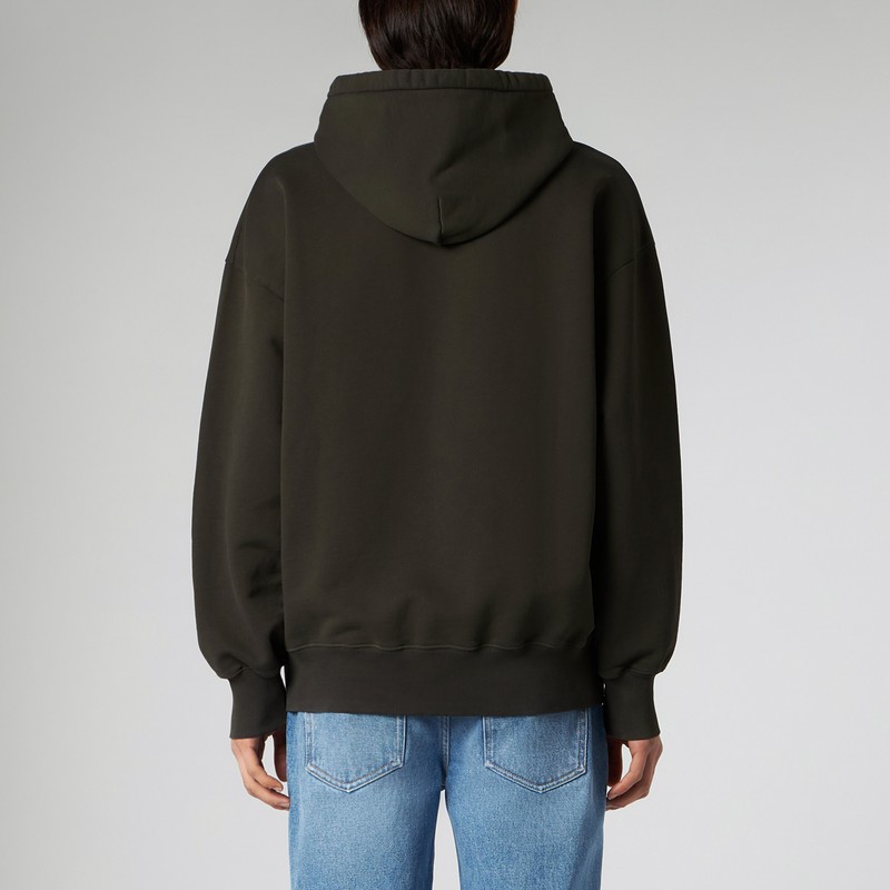 1989 Studio Jesus Print Hooded Sweatshirt In Brown