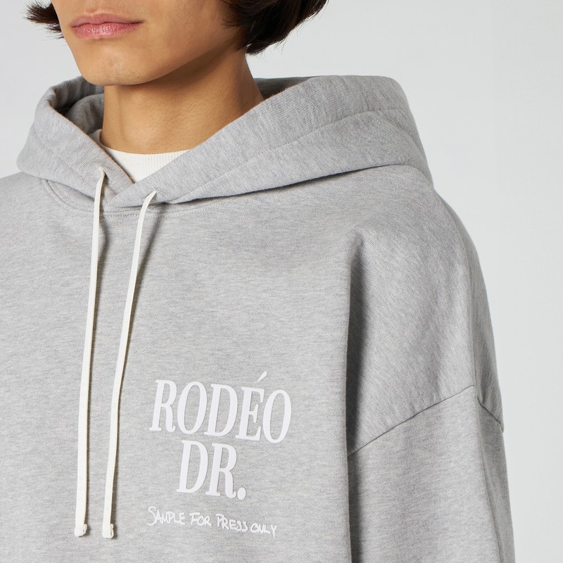 1989 Studio Rodeo Drive Print Hooded Sweatshirt In Grey