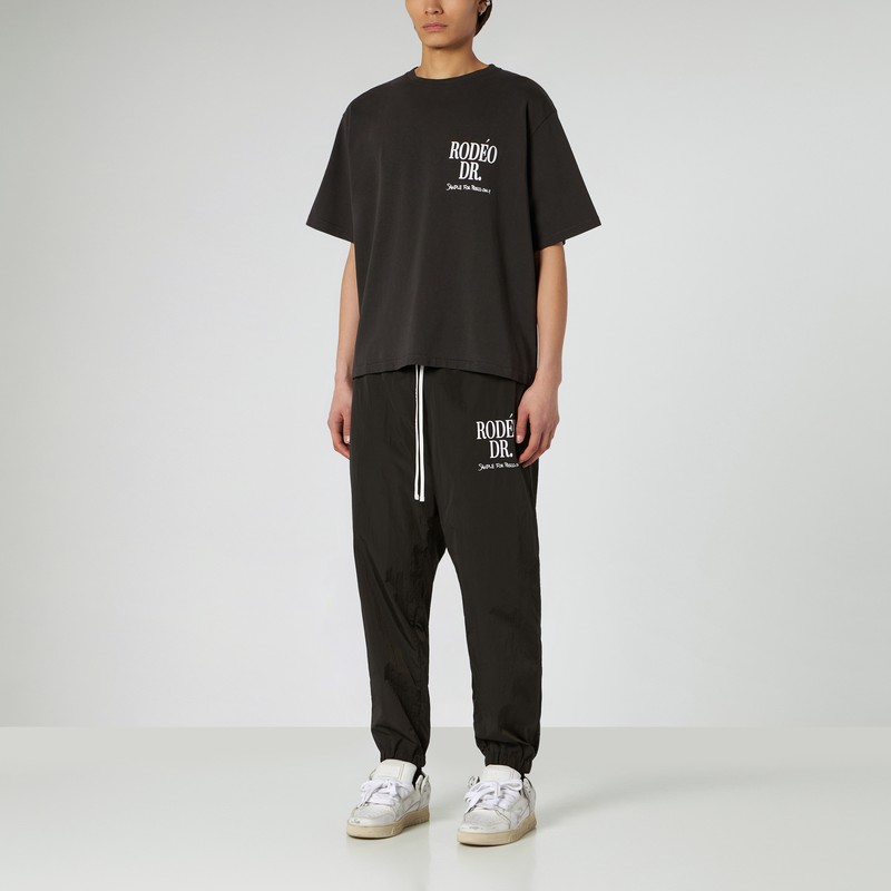1989 Studio Rodeo Drive Print Track Pants In Brown