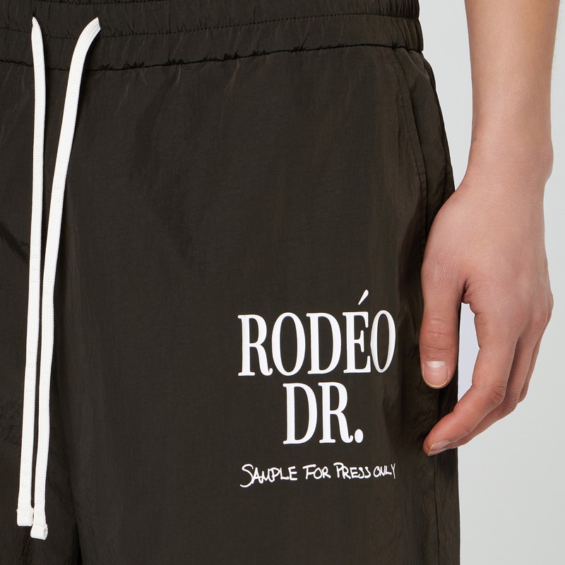 1989 Studio Rodeo Drive Print Track Pants In Brown