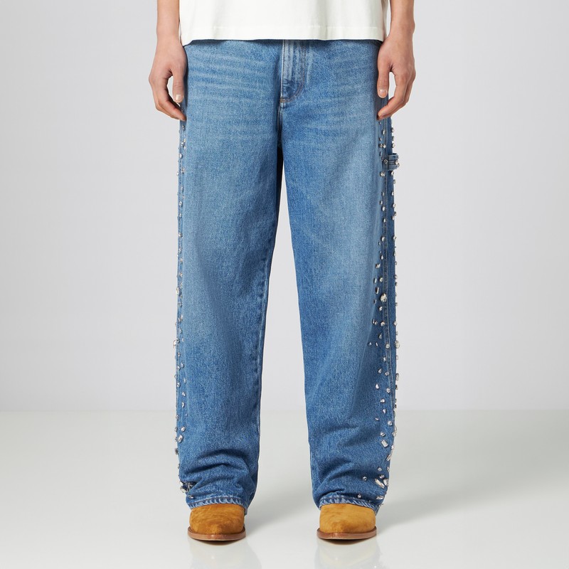 1989 Studio Over Denim Pants Crystals In Light Blue
