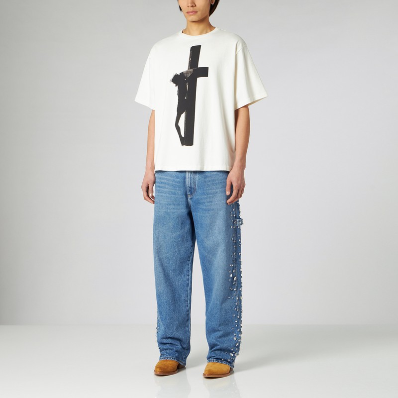 1989 Studio Over Denim Pants Crystals In Light Blue