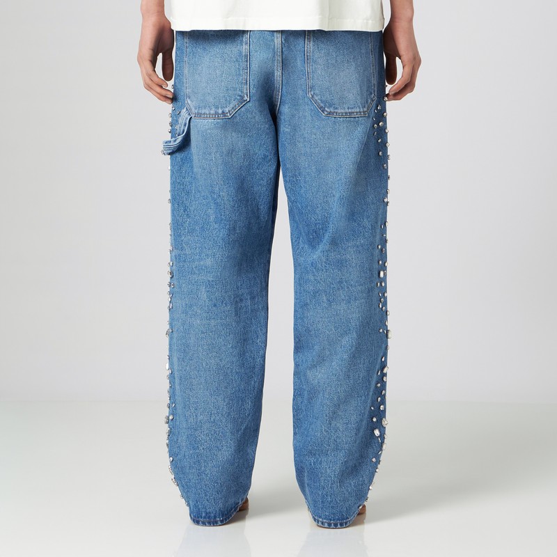 1989 Studio Over Denim Pants Crystals In Light Blue