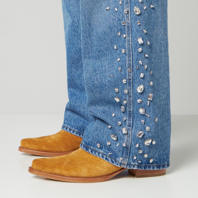 1989 Studio Over Denim Pants Crystals In Light Blue