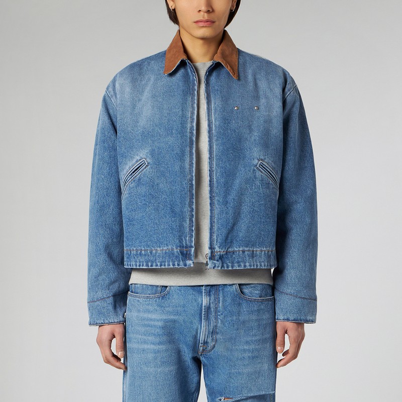 1989 Studio 1989 Denim Worker Jacket In Light Blue