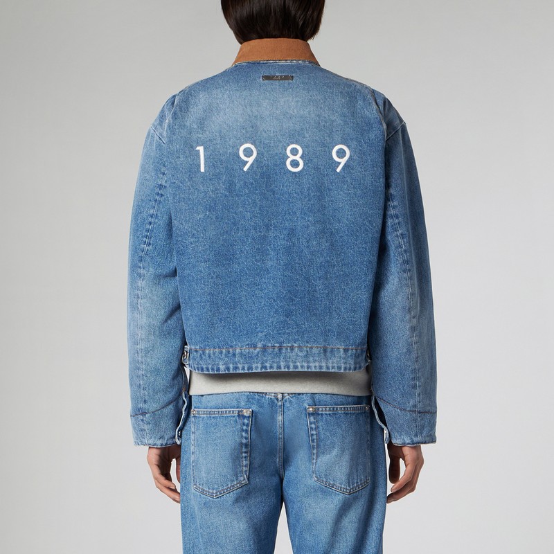 1989 Studio 1989 Denim Worker Jacket In Light Blue