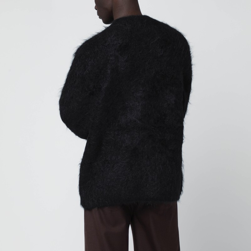 Séfr Haru Black Alpaca Blend Sweater In Black