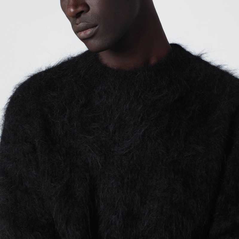 Séfr Haru Black Alpaca Blend Sweater In Black