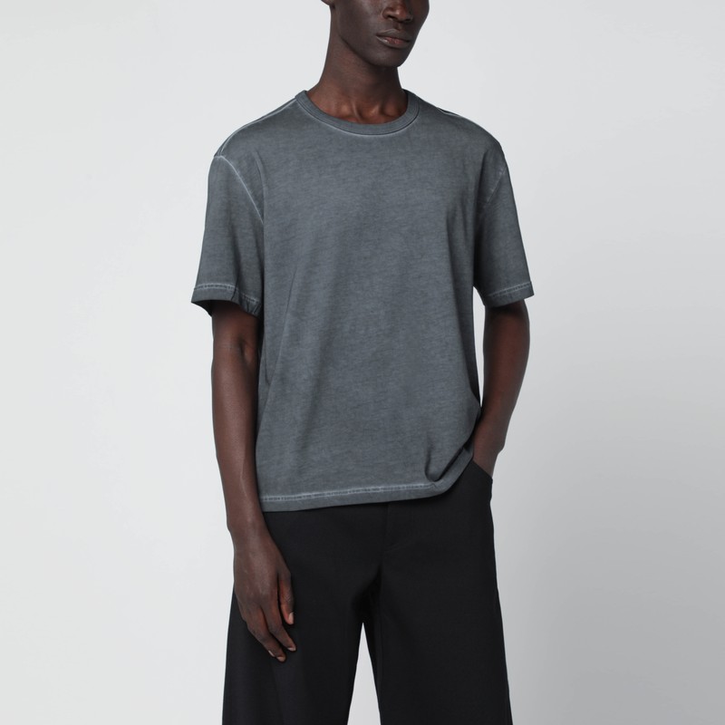 Mauro black washed-effect T-shirt in organic cotton