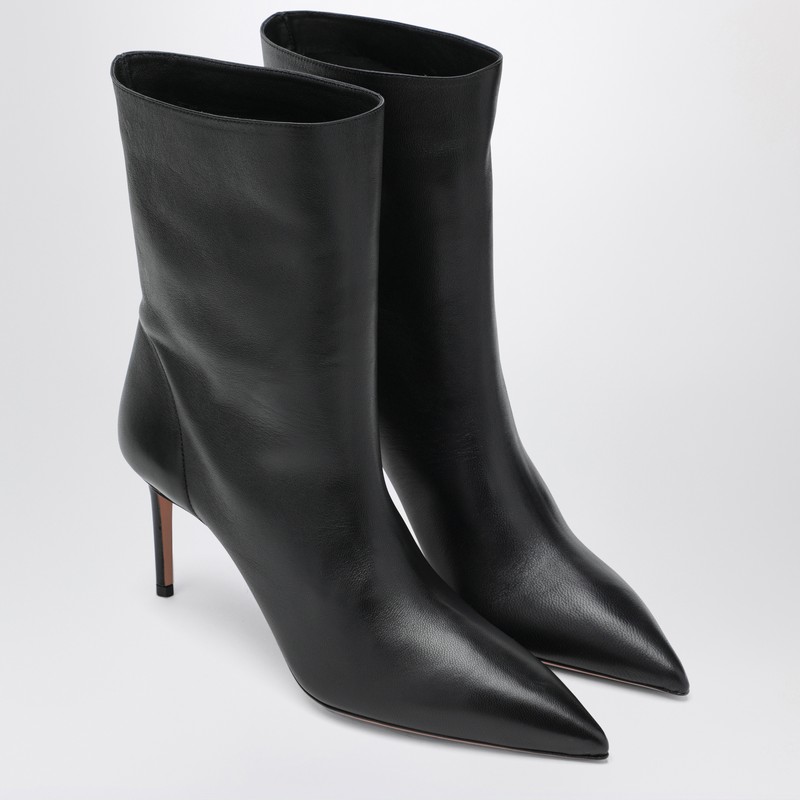 Aquazzura Black Leather Ankle Boot In Black