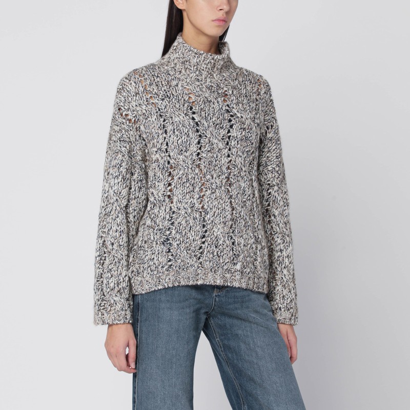 Dazzling Chiné cashmere-blend sweater