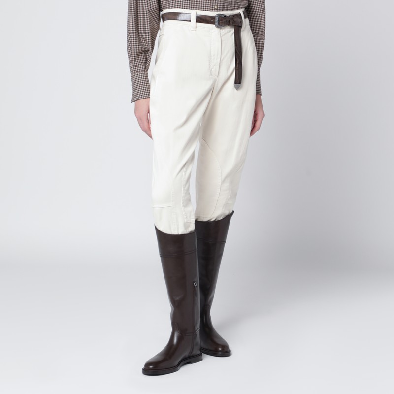 Chalk white Equestrian trousers