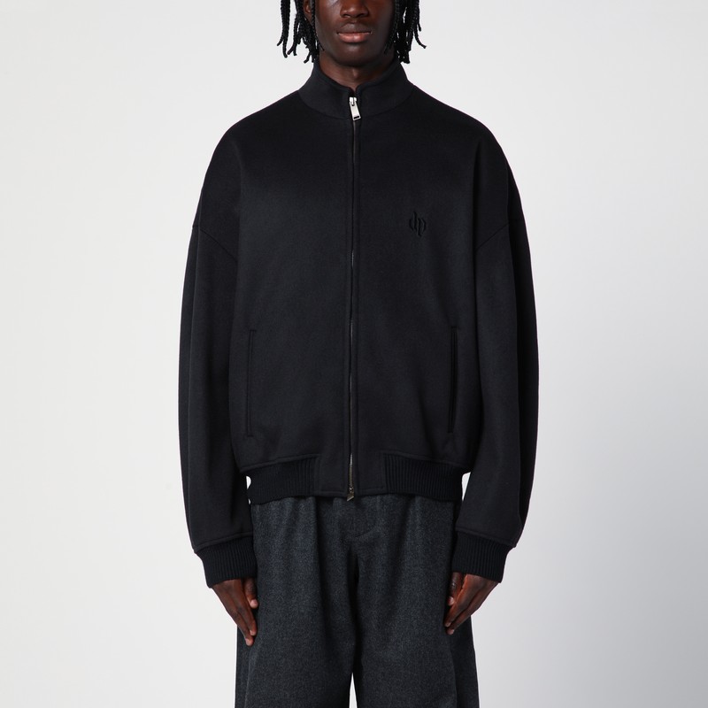 Darkpark Wool Bomber Jacket In White