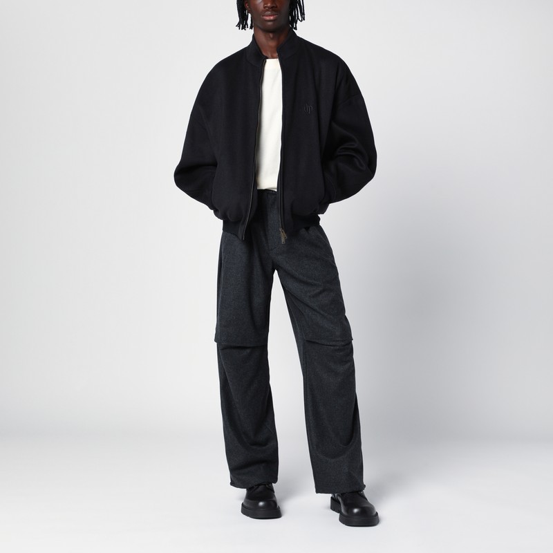 Darkpark Wool Bomber Jacket In White