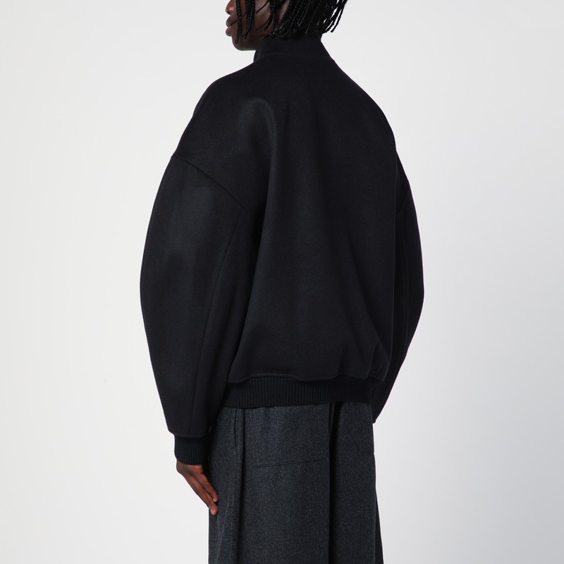 Darkpark Wool Bomber Jacket In White