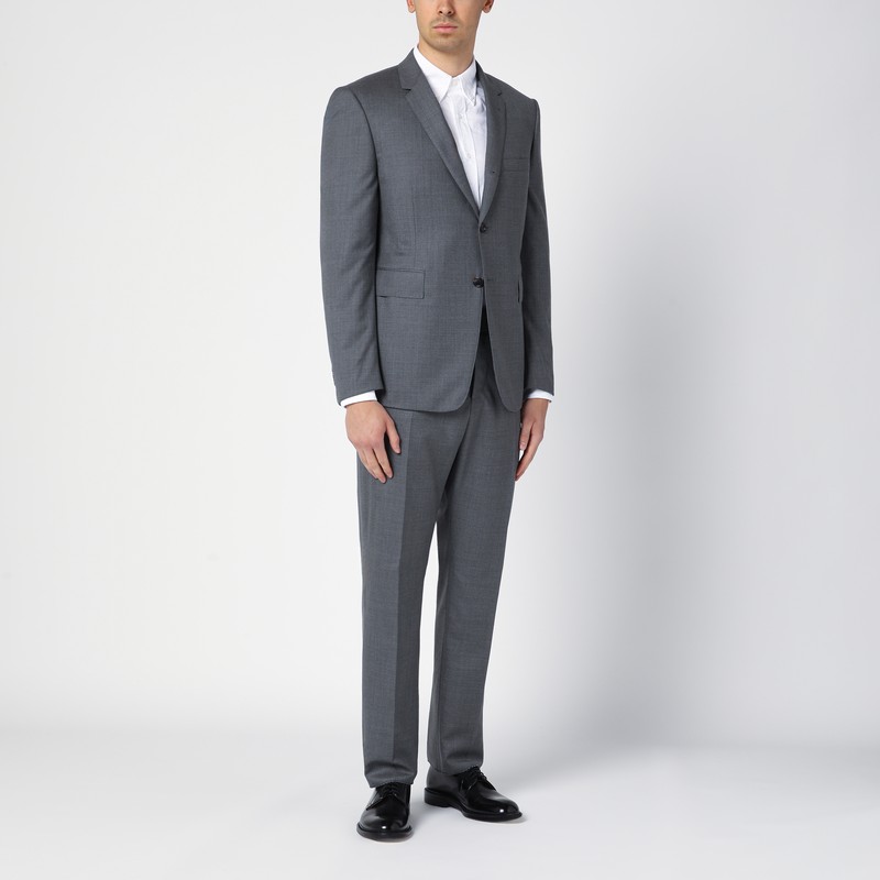 Thom Browne Grey Single-breasted Jacket In Wool In Grey