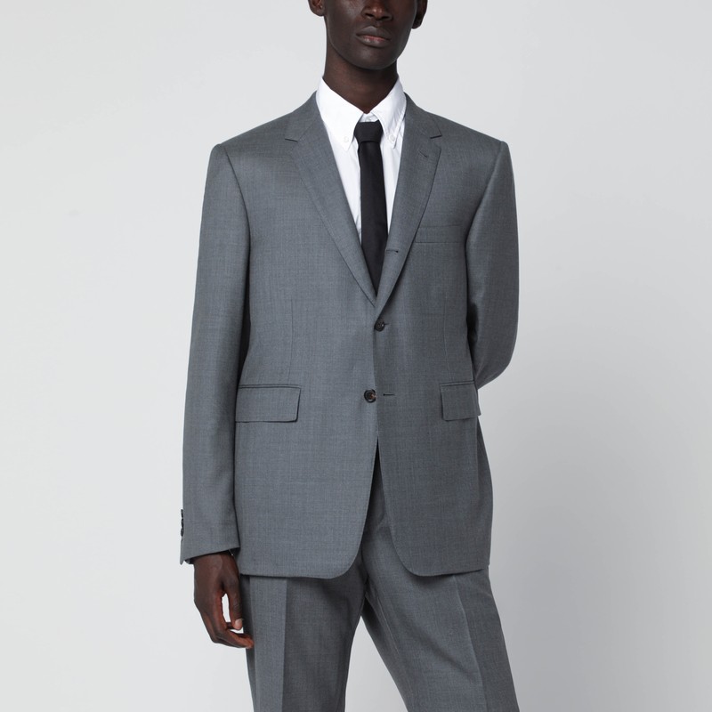 Grey single-breasted wool jacket