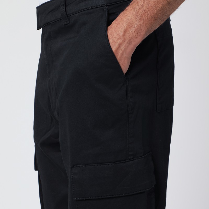 Represent Stretch Nylon Cargo Pant With Pockets In Black