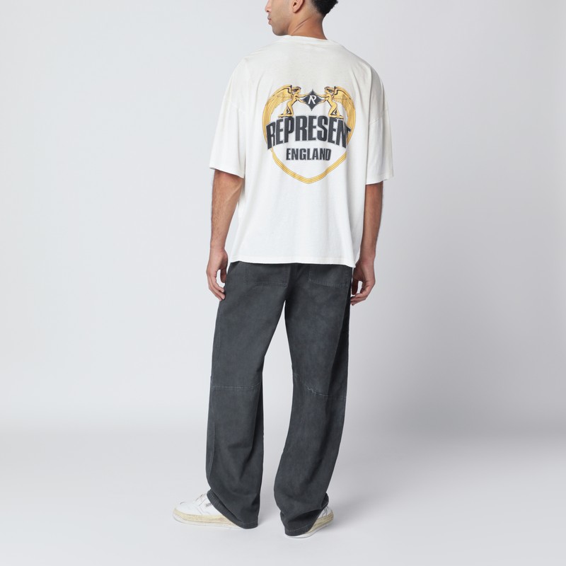 Represent Angel Border Print T-shirt In White