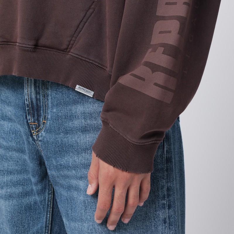 Represent Reversible Living Legacy Tour Sweatshirt In Black In Brown