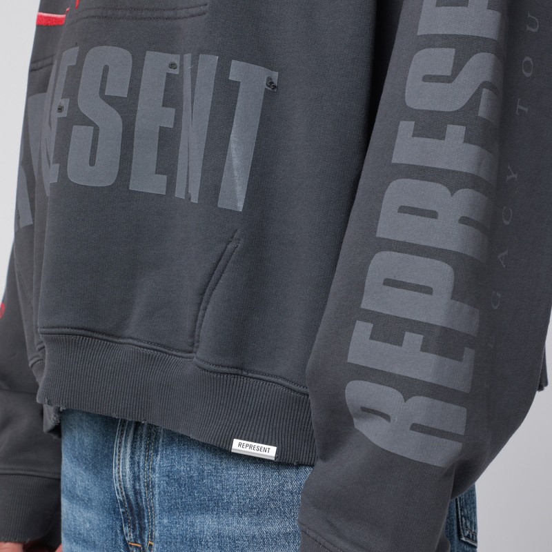 Represent Reversible Living Legacy Tour Sweatshirt In Grey In Gray