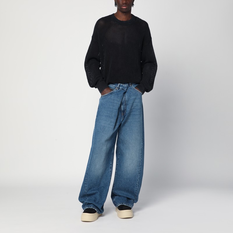 REPRESENT REPRESENT BLACK COTTON SWEATER