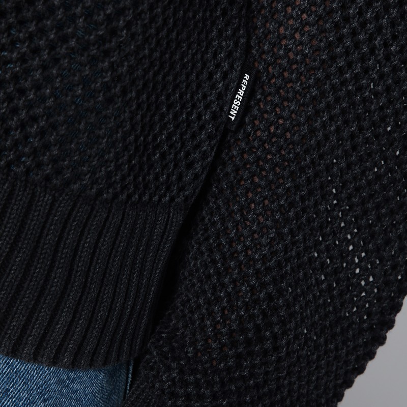 REPRESENT REPRESENT BLACK COTTON SWEATER
