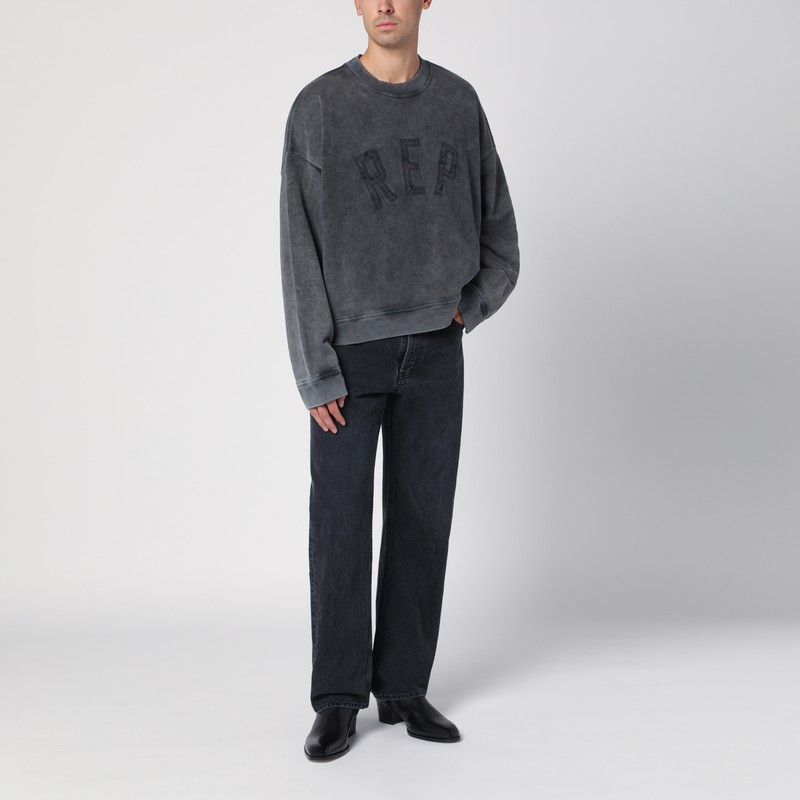 Represent "rep Applique" Sweatshirt In Black