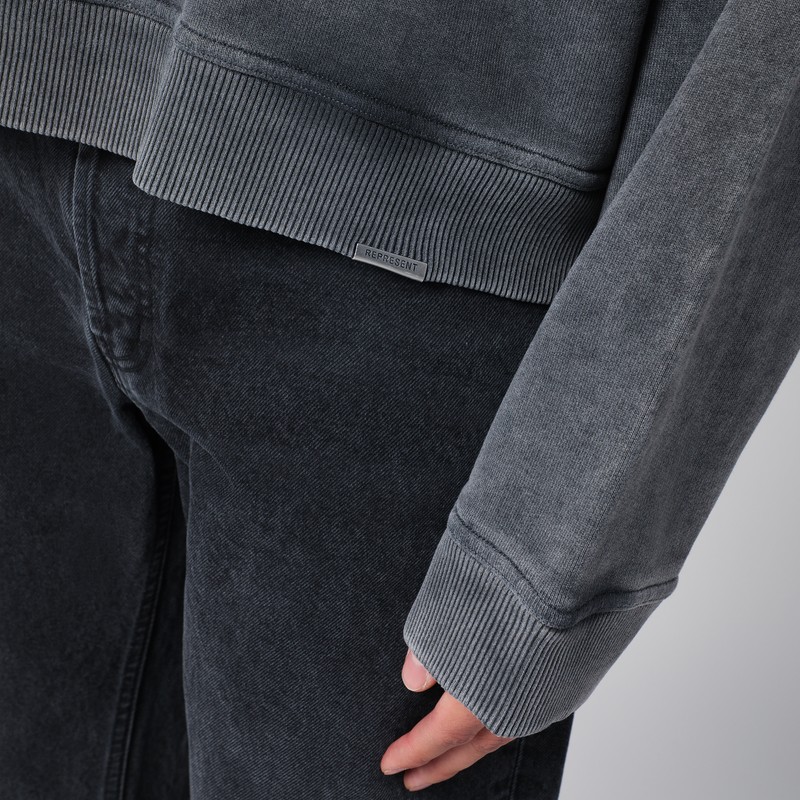 Represent "rep Applique" Sweatshirt In Black