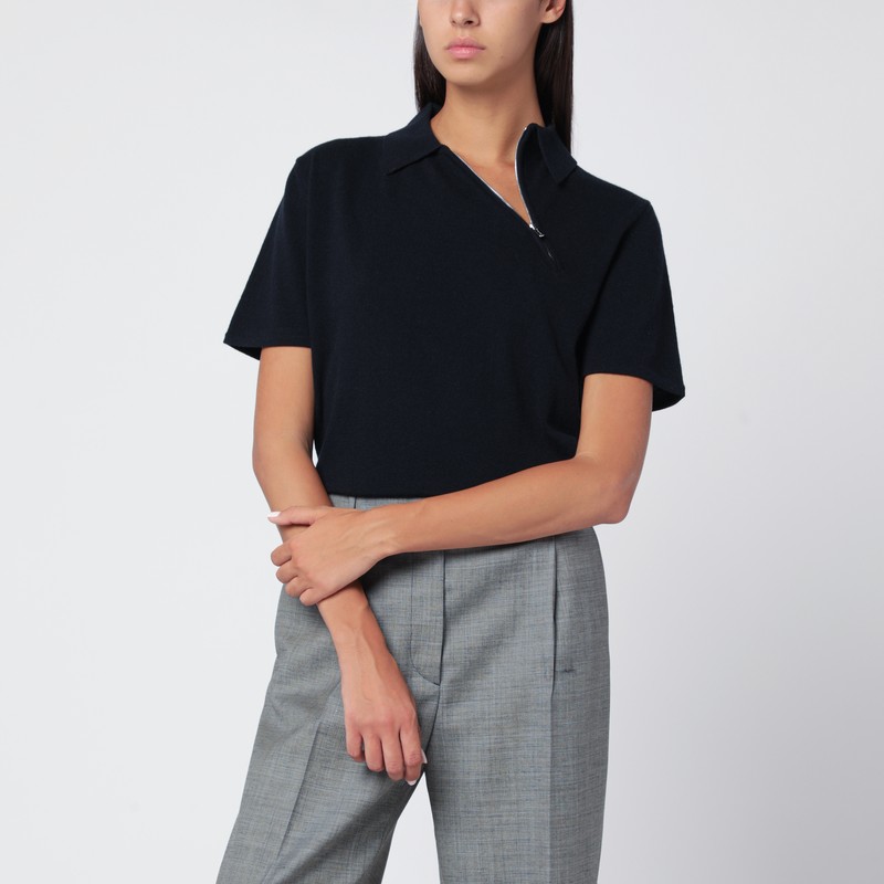 Polo in cashmere blue