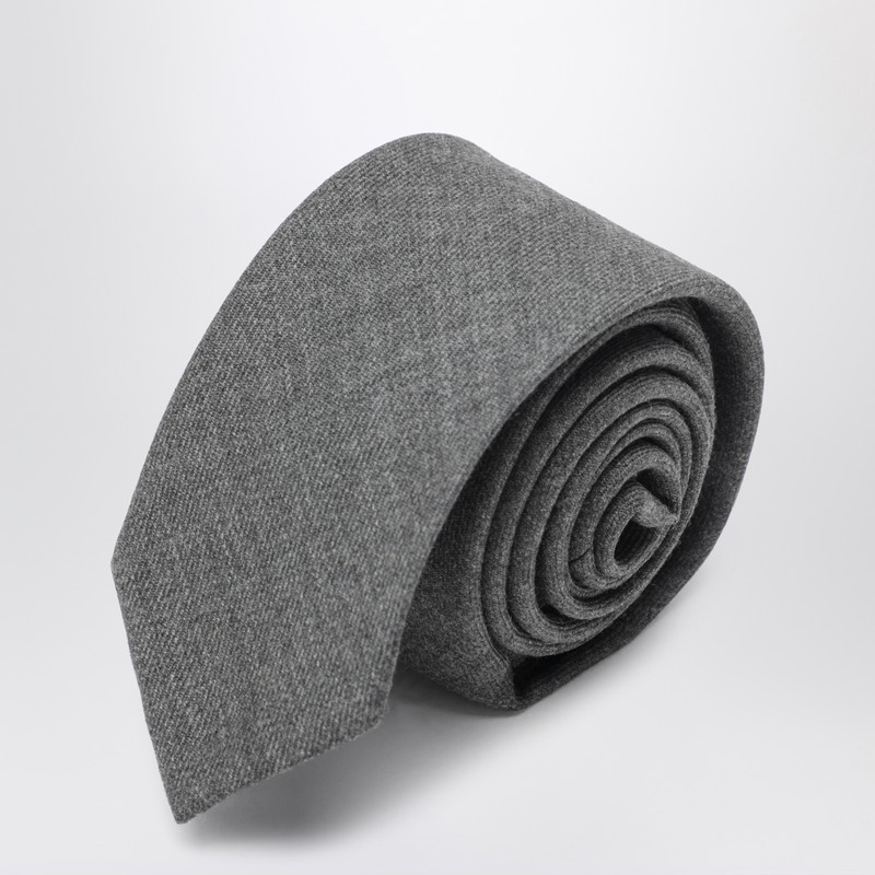 Grey wool tie