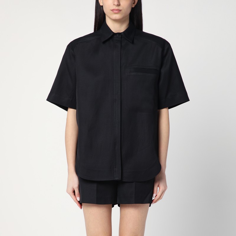 Black shirt in viscose and linen - Loulou Studio - Modalova
