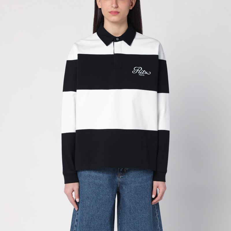 Frame Rugby-style Polo Shirt In White