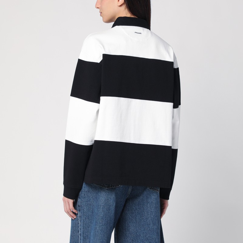 Frame Rugby-style Polo Shirt In White