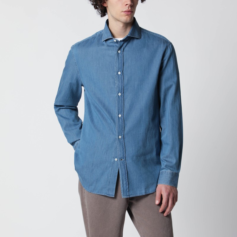 Light blue Easy Fit denim shirt