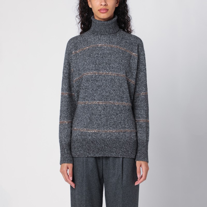 Dark grey turtleneck sweater