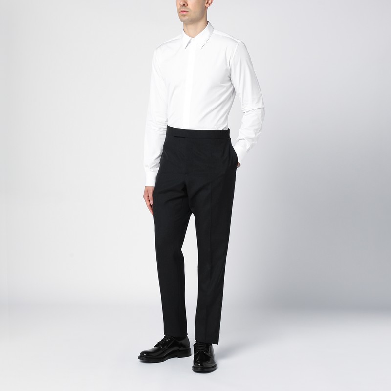 Thom Browne Utility Garment Dyed Chino Pants In Black