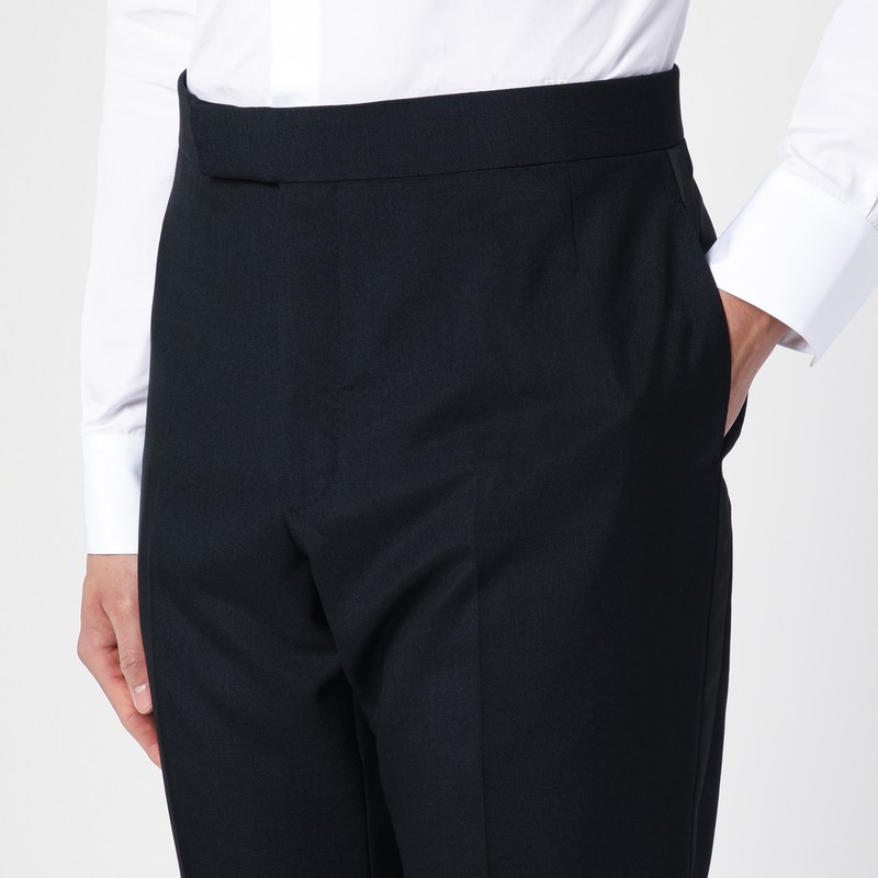 Thom Browne Utility Garment Dyed Chino Pants In Black