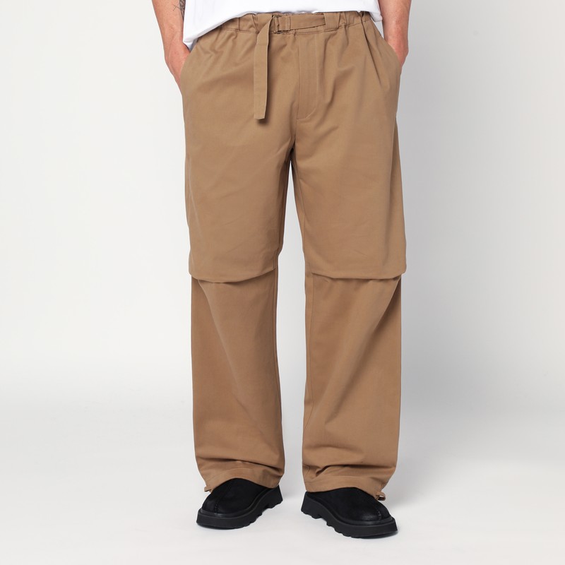 Tobacco-coloured Jordan wide leg trousers