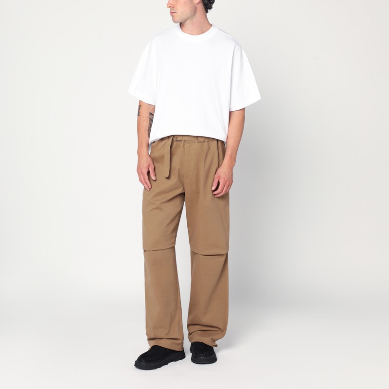 Darkpark Tobacco-coloured Jordan Wide Leg Trousers In Brown