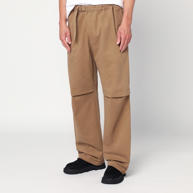Darkpark Tobacco-coloured Jordan Wide Leg Trousers In Brown