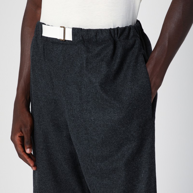 Darkpark Straight-leg Wool Track Pants In Green