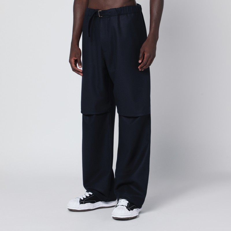 Darkpark Wool Track Trousers Featuring Elastic Waistband In Animal Print
