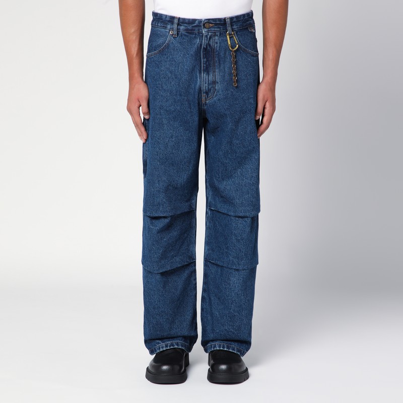 Blue denim jeans