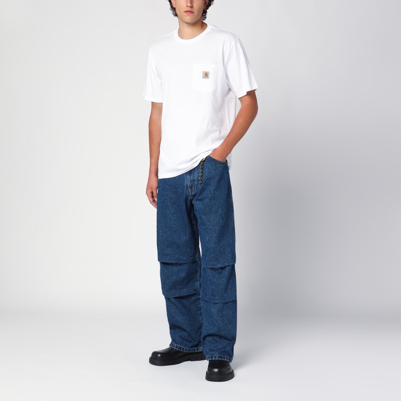 Darkpark Basic Wide-leg Jeans In Blue