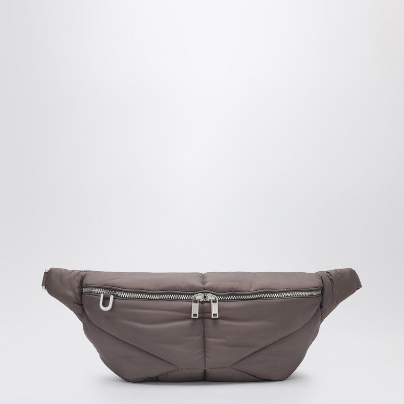 Quilted belt bag in mud color