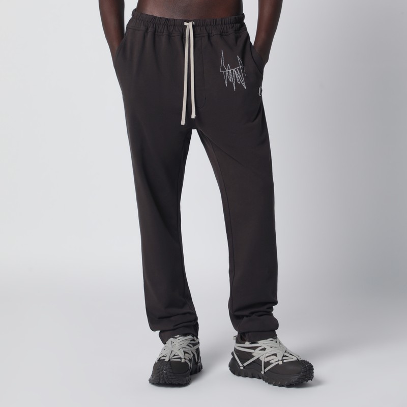 Black cotton jogging trousers